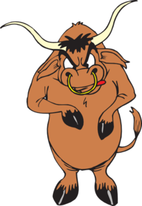 Angry Standing Bull Clip Art